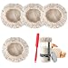 ZUAWAE Handmade Cotton Cloth Covers  4pc Reusable Sourdough Jar Cover Fits Jars 34 Inch - Image 2