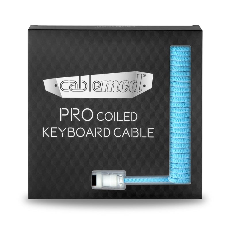 CableMod كابل مود برو كويلد للوحة المفاتيح (أبيض جليدي، USB A إلى USB Type C، 150 سم) - Image 5