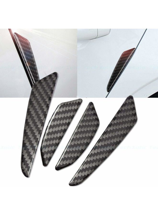 Xotic Tech Car Side Door Edge Guards Protector Sticker Trim, Genuine Soft Carbon Fiber, Compatible with Sedan SUV Pickup Truck - Image 1