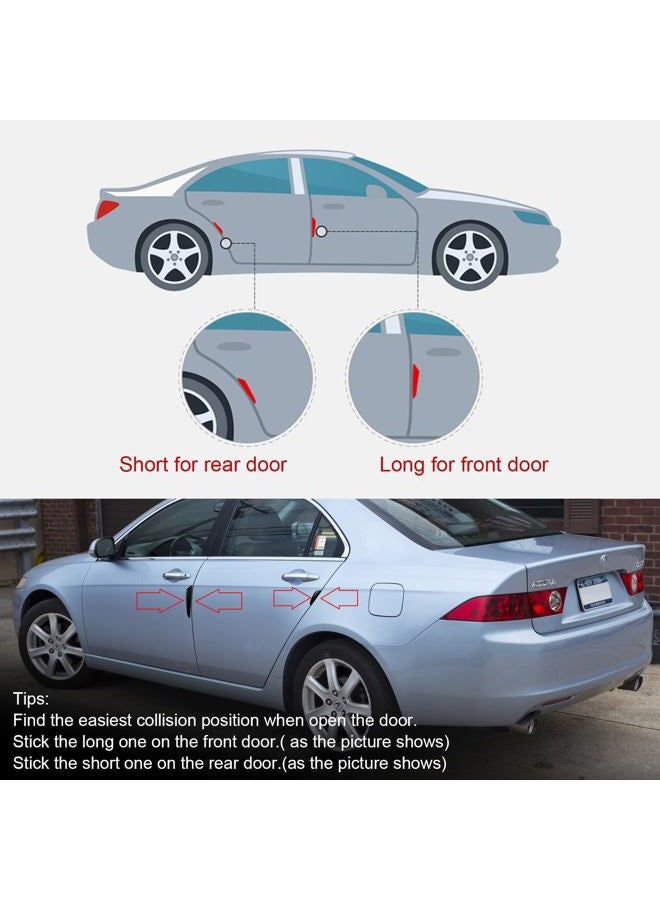 Xotic Tech Car Side Door Edge Guards Protector Sticker Trim, Genuine Soft Carbon Fiber, Compatible with Sedan SUV Pickup Truck - Image 3