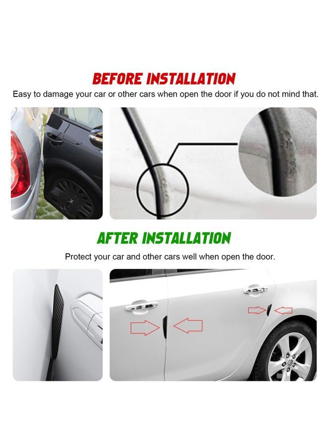 Xotic Tech Car Side Door Edge Guards Protector Sticker Trim, Genuine Soft Carbon Fiber, Compatible with Sedan SUV Pickup Truck - Image 5