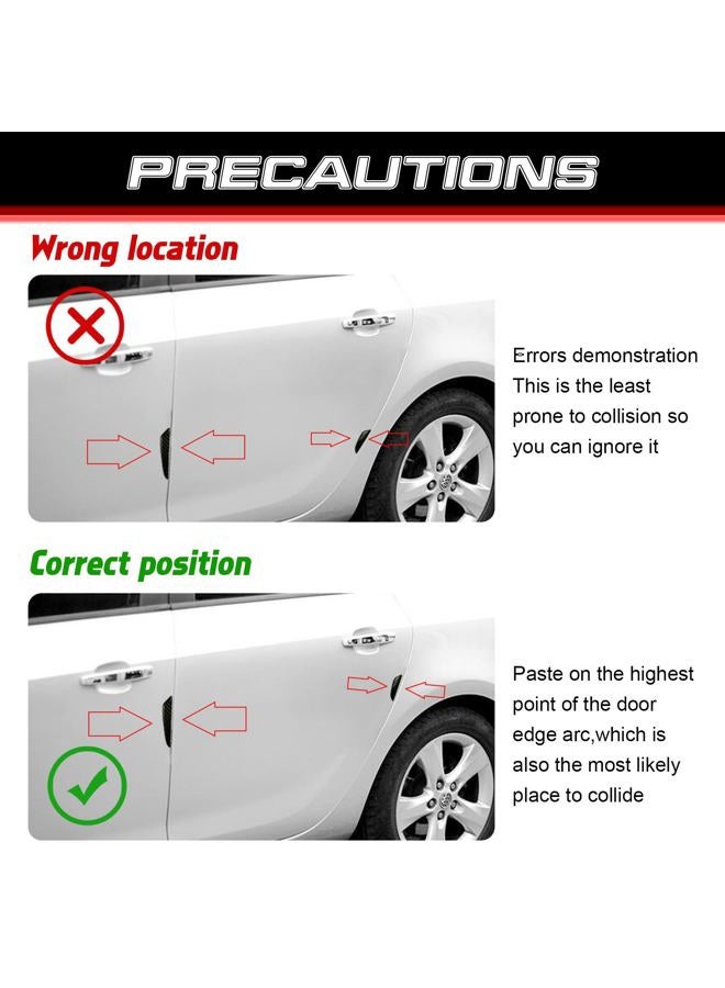 Xotic Tech Car Side Door Edge Guards Protector Sticker Trim, Genuine Soft Carbon Fiber, Compatible with Sedan SUV Pickup Truck - Image 4