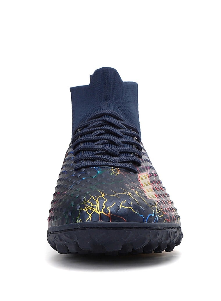 SKY WING Men and Women Soccer Shoes Adults IC or IN Flat Soccer Cleats Elastic High-collar Knit Design Lightweight Training Football Shoes  - Image 3