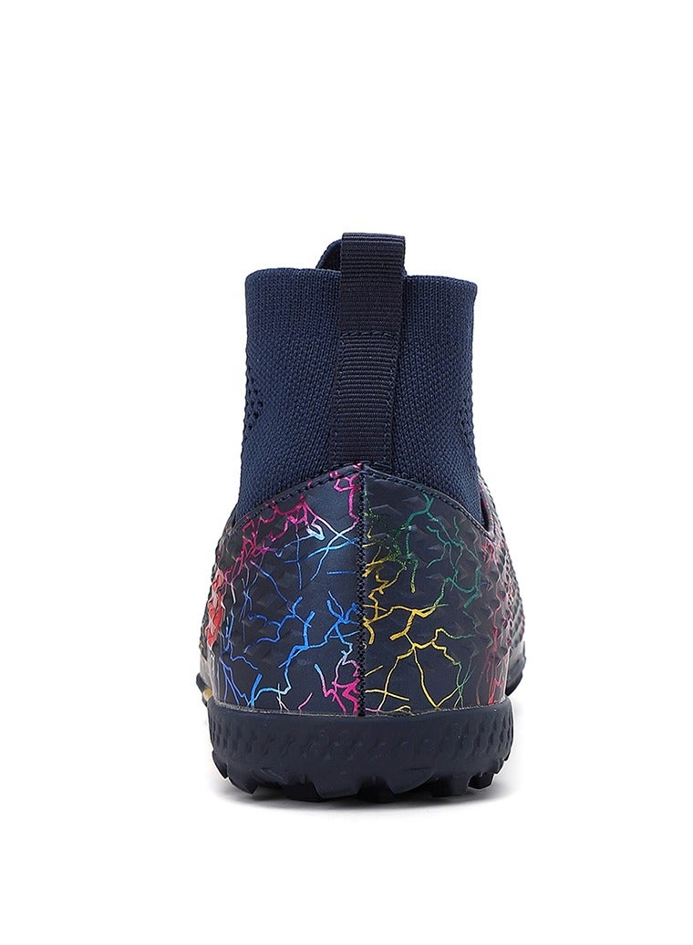 SKY WING Men and Women Soccer Shoes Adults IC or IN Flat Soccer Cleats Elastic High-collar Knit Design Lightweight Training Football Shoes  - Image 4