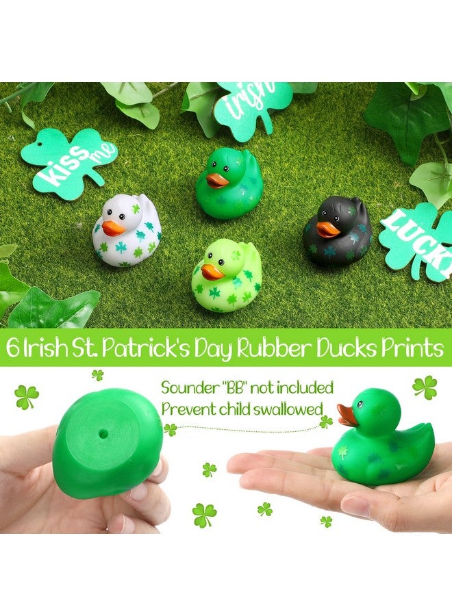 Jerify 12 Pcs 2 Inch St. Patrick's Day Rubber Ducks Bulk Holiday Rubber Ducks 4 Styles Shamrock Cruise Ducks Baby Shower Duck Bath Pool Birthday Irish Kids Gifts for Party Favors Accessories - Image 3