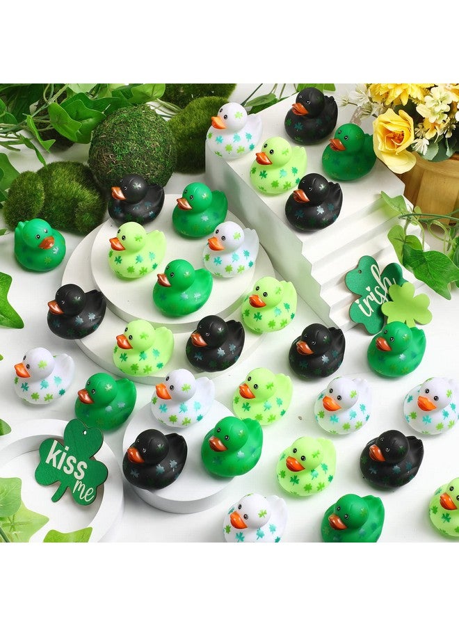Jerify 12 Pcs 2 Inch St. Patrick's Day Rubber Ducks Bulk Holiday Rubber Ducks 4 Styles Shamrock Cruise Ducks Baby Shower Duck Bath Pool Birthday Irish Kids Gifts for Party Favors Accessories - Image 4