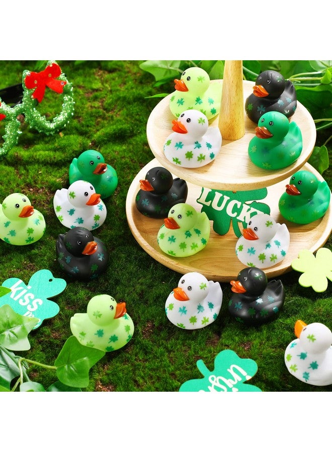 Jerify 12 Pcs 2 Inch St. Patrick's Day Rubber Ducks Bulk Holiday Rubber Ducks 4 Styles Shamrock Cruise Ducks Baby Shower Duck Bath Pool Birthday Irish Kids Gifts for Party Favors Accessories - Image 5