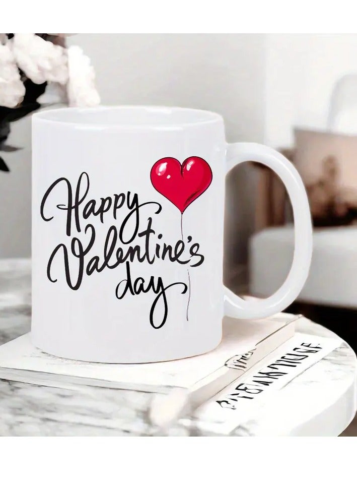 RYN® Happy Valentine's Day Ceramic Coffee Mug - Insulated, Reusable & Perfect Gift for Birthdays, Holidays, Christmas, New Year, White - Image 2