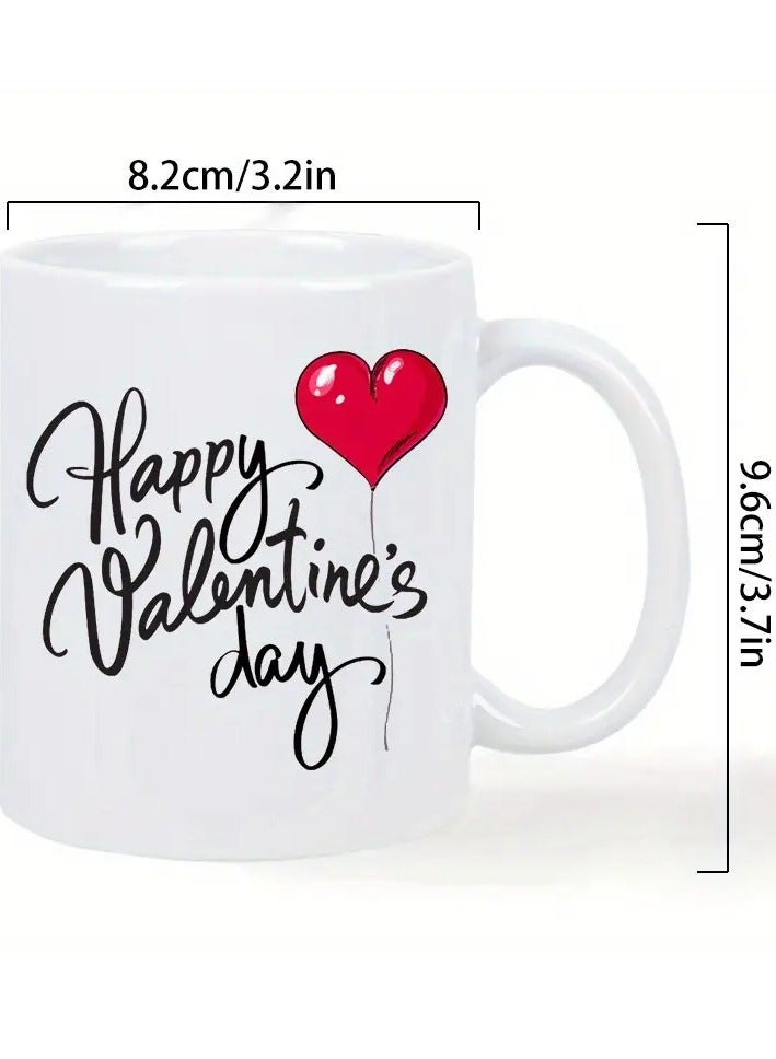 RYN® Happy Valentine's Day Ceramic Coffee Mug - Insulated, Reusable & Perfect Gift for Birthdays, Holidays, Christmas, New Year, White - Image 4