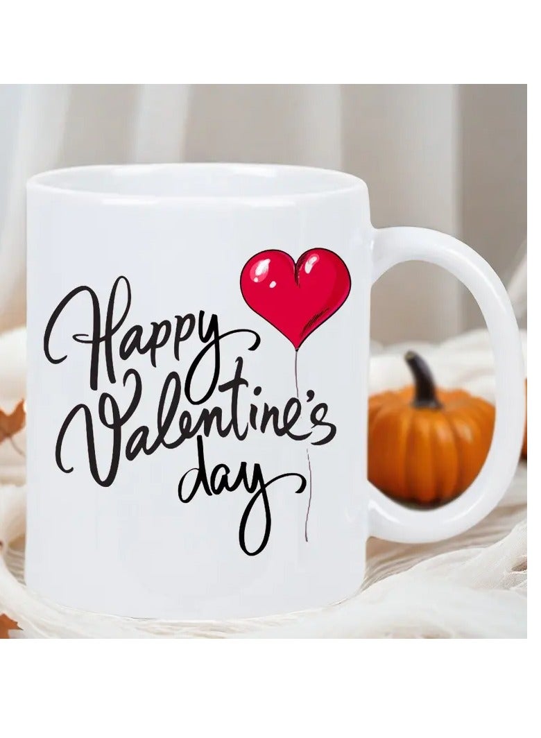 RYN® Happy Valentine's Day Ceramic Coffee Mug - Insulated, Reusable & Perfect Gift for Birthdays, Holidays, Christmas, New Year, White - Image 5