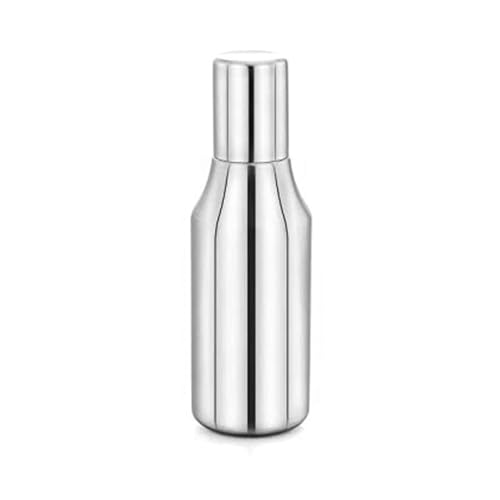 RJ kitchenware Store Stainless Steel Oil Dispenser with Lid Pack of 1 | Dust & Leak Proof | Oil Container | Oil Pourer | Oil Pot | Oil Can | Outdoor Cooking | Silver (500 ML) - Image 1