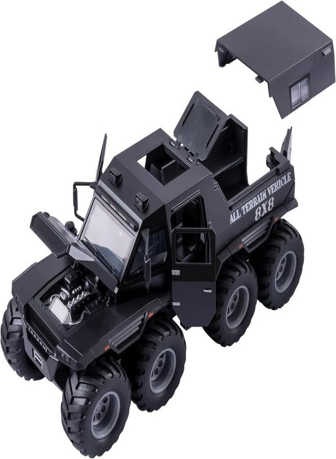 QQ Show سيارة لعبة QQ Show Play Boy 1:32 8x8 SUV Police Pickup Model مصنوعة من سبيكة معدنية مصبوبة، تعمل بنظام السحب للخلف، مزودة بأبواب قابلة للفتح وإضاءة وموسيقى، مناسبة للأطفال (متعددة الألوان). - Image 3