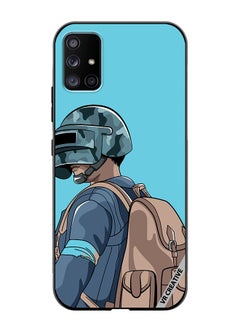 Protective Case Cover For Samsung Galaxy A51 5G Helmet And In Military Uniform Design Multicolour