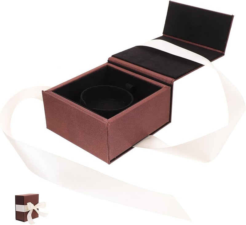 Coffee Jewelry Organizer Box For Travel With Lid Necklace Bracelet Storage Case Women - Image 1