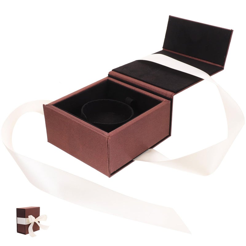Coffee Jewelry Organizer Box For Travel With Lid Necklace Bracelet Storage Case Women - Image 2