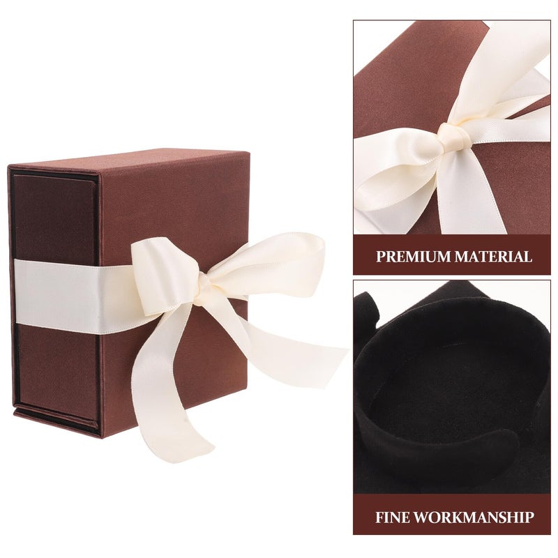 Coffee Jewelry Organizer Box For Travel With Lid Necklace Bracelet Storage Case Women - Image 4