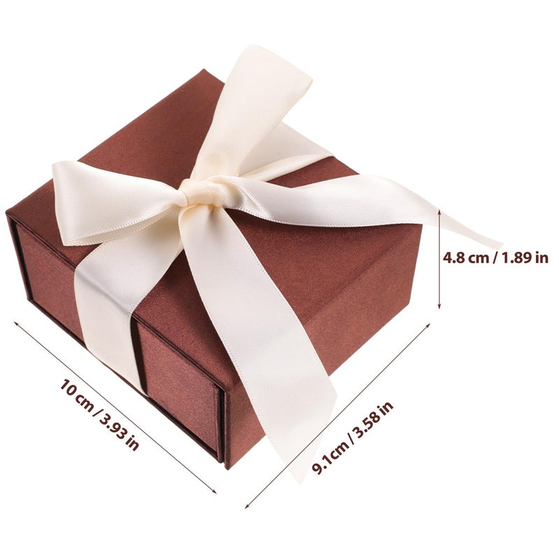 Coffee Jewelry Organizer Box For Travel With Lid Necklace Bracelet Storage Case Women - Image 3