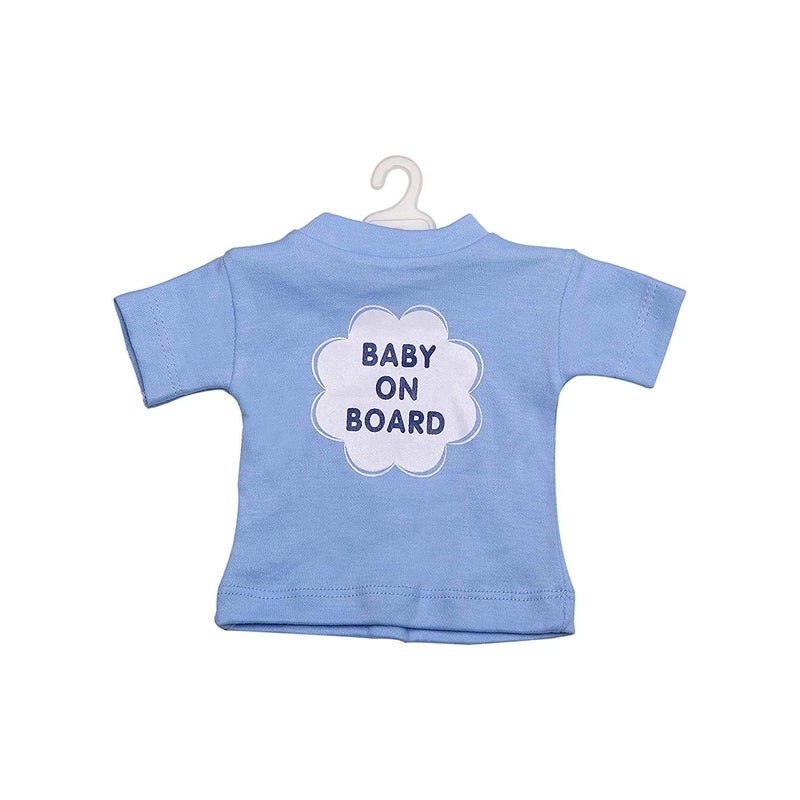 Fratelli Baby On Board Sticker-Weatherproof Car Decal-Adorable Design for Maximum Attention-Enhance Road Visibility&Safety-Easy Application&Residue-Free Removal-7X7 Inch Size (Blue T-Shirt) - Image 1