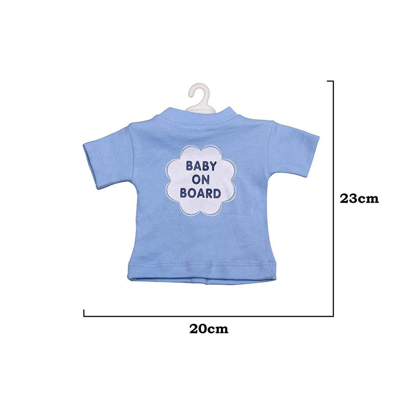 Fratelli Baby On Board Sticker-Weatherproof Car Decal-Adorable Design for Maximum Attention-Enhance Road Visibility&Safety-Easy Application&Residue-Free Removal-7X7 Inch Size (Blue T-Shirt) - Image 2