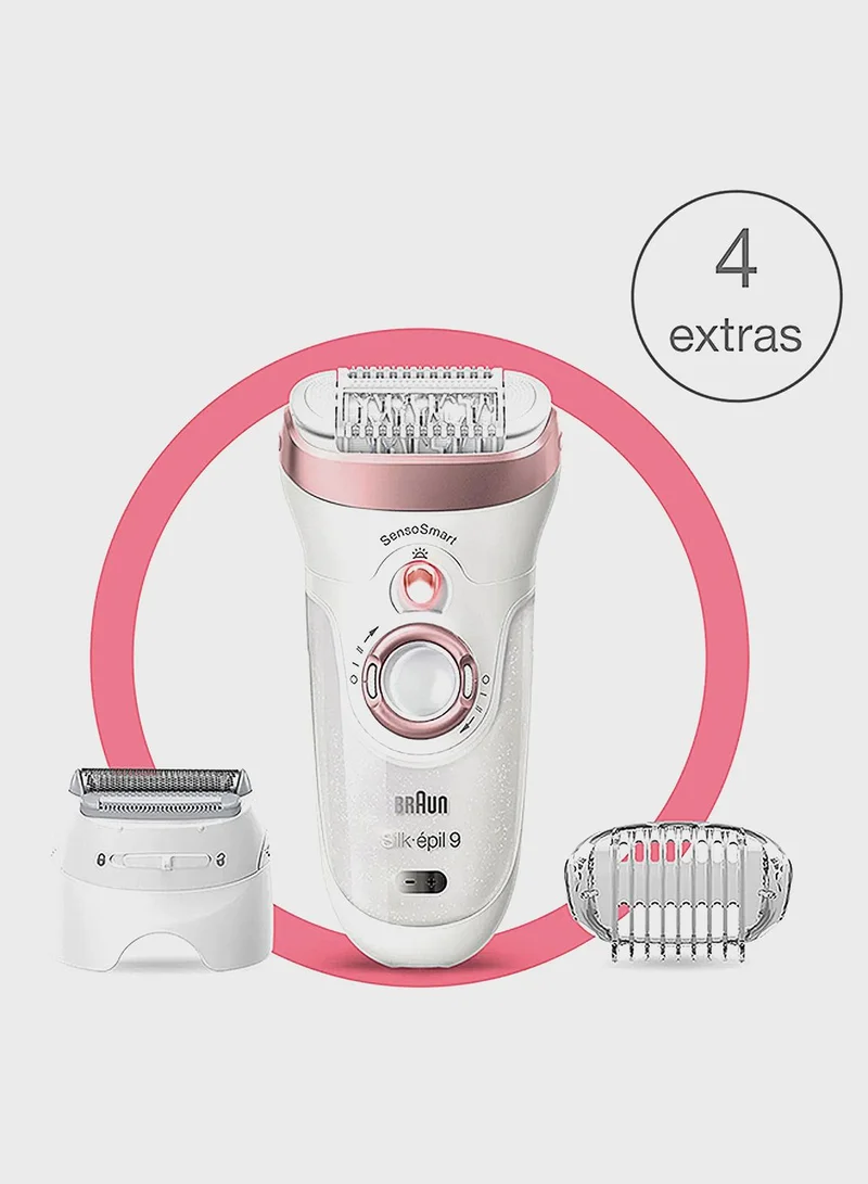 BRAUN Silk-Epil 9 Wet & Dry Epilator With Extras