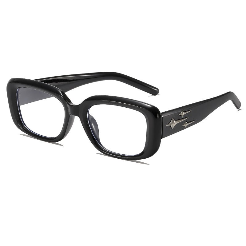 Generic New Starry Sky Sunglasses Unisex UV Protection Black frame (anti-blue light flat light) 
