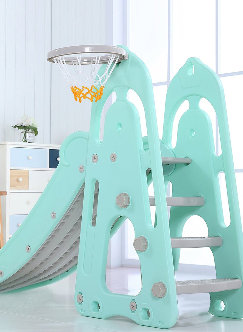 Funz Children's Slide Suitable for Age 1-5 Years Old to Play and Climb on The Slide Equipped with Basketball and Storage Space Indoor and Outdoor use - Image 3