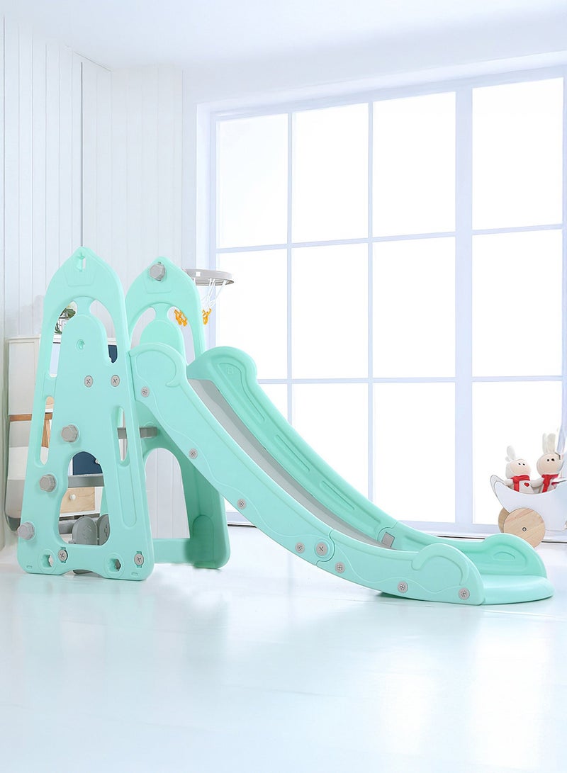 Funz Children's Slide Suitable for Age 1-5 Years Old to Play and Climb on The Slide Equipped with Basketball and Storage Space Indoor and Outdoor use - Image 5