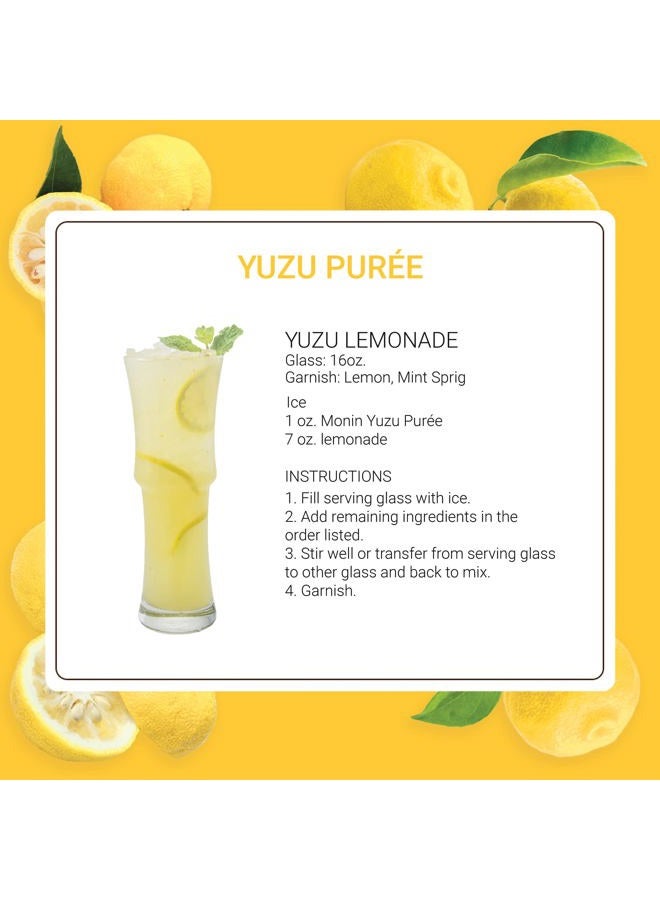 Monin Yuzu Purée, Sweet & Tangy Citrus Flavor, Great for Teas, Sodas, Cocktails, & More, Natural Flavors, No Artificial Sweeteners or Ingredients, Gluten-Free, Vegan, Non-GMO, Clean Label (1 Liter) - Image 5