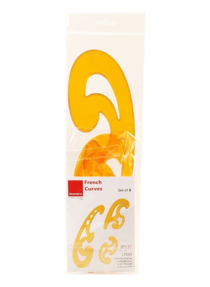 Isomars French Curvy Set, Honey 3 Pieces - Isomars FCO3 - Image 3