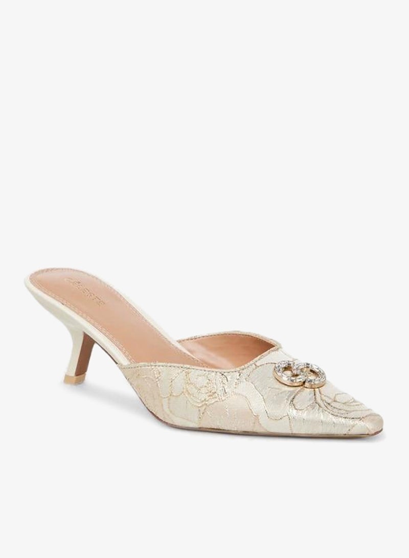 Celeste Women Embellished Kitten Heel Mules - Image 1