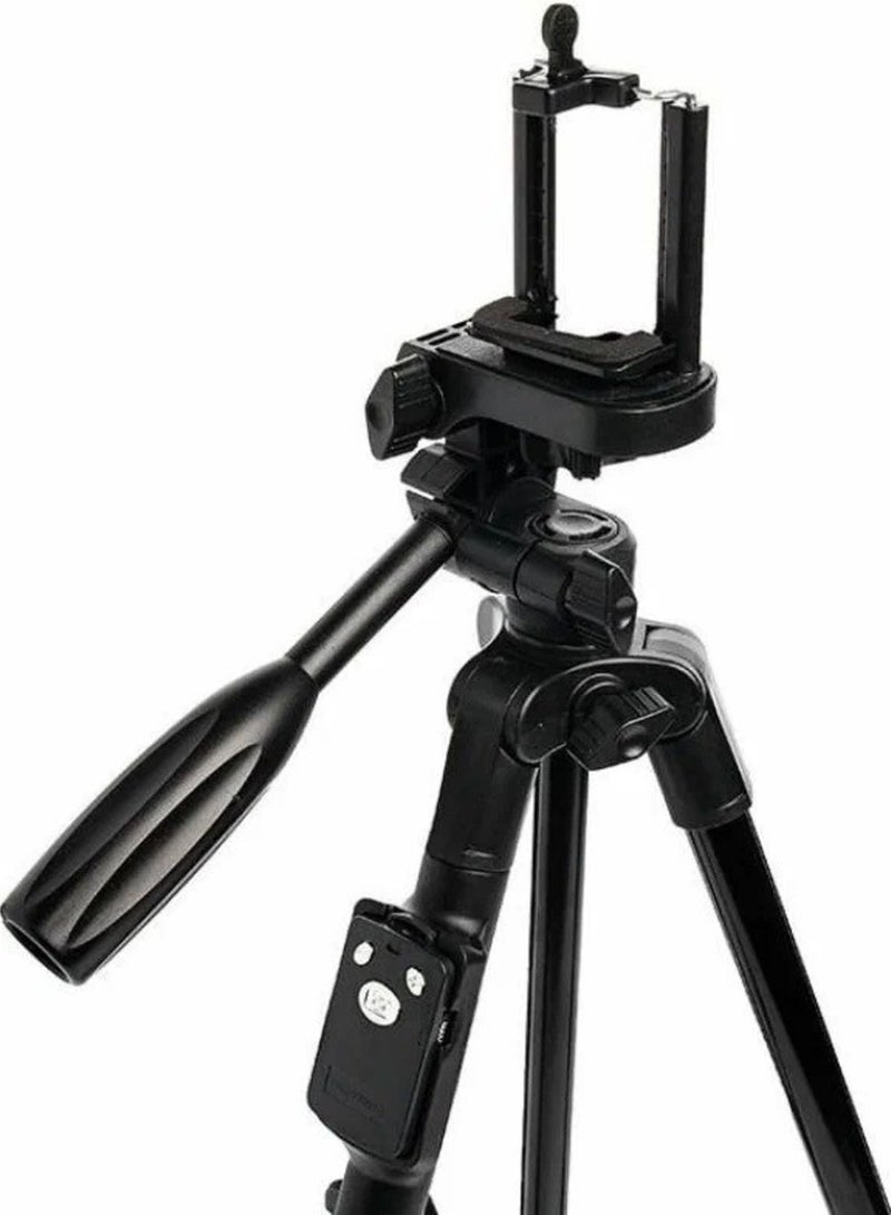 Yunteng VCT-5208 Professional Camera Tripod with Fluid Pan Head and Quick Release Plate, Lightweight Aluminum Alloy, Adjustable Height, Foldable Design - Image 5