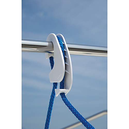 TaylorMade Taylor Made Products 1109 Boat Fender Hanger (Clip Rail Mount, Up to 1.25-Inch Rails) White - Image 3