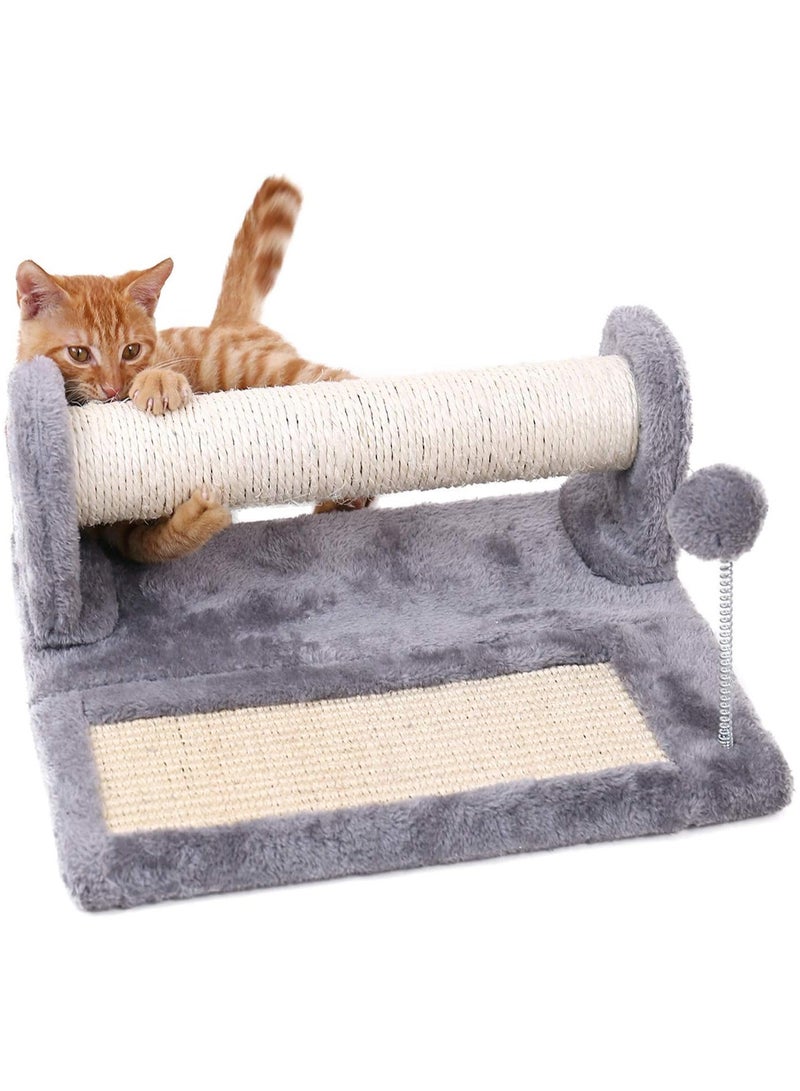 اليسا عمود خدش للقطط مع وسادة، مغطى بالسيزال مع كرة لعب، رائع للقطط الصغيرة والقطط، 31.5 × 16 × 40 سم - Image 1