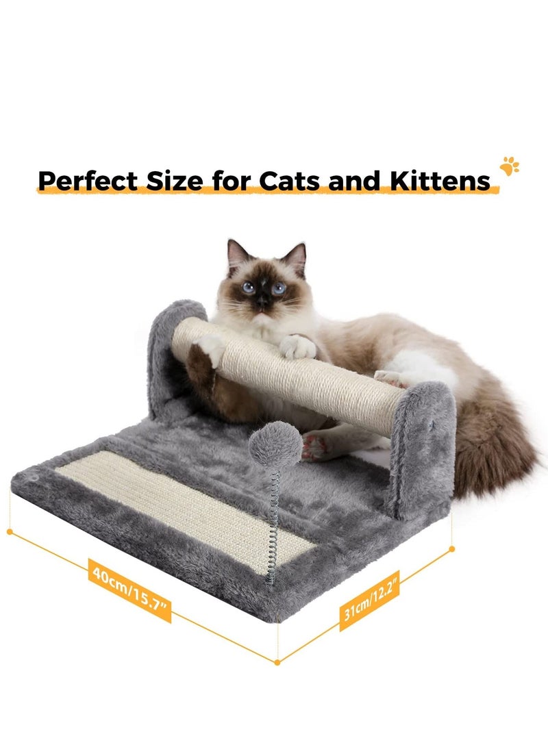 اليسا عمود خدش للقطط مع وسادة، مغطى بالسيزال مع كرة لعب، رائع للقطط الصغيرة والقطط، 31.5 × 16 × 40 سم - Image 2