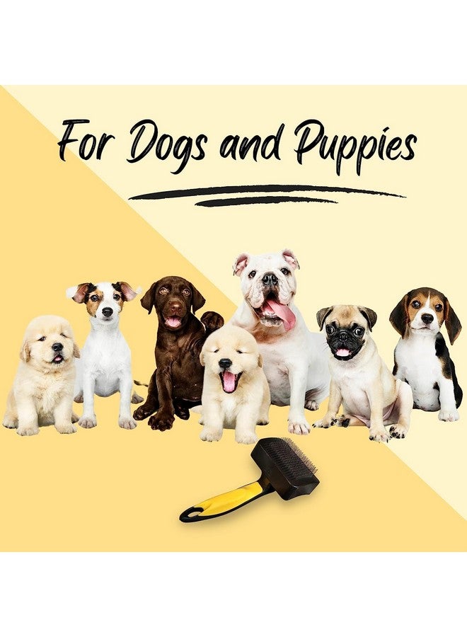 Pet Grooming Slicker Brush For Puppies, Dogs, And Cats - (Yellow Slicker) | Removes Loose Undercoat Mats And Tangled Hair | Massaging Tool For Long And Short Hair - Image 5