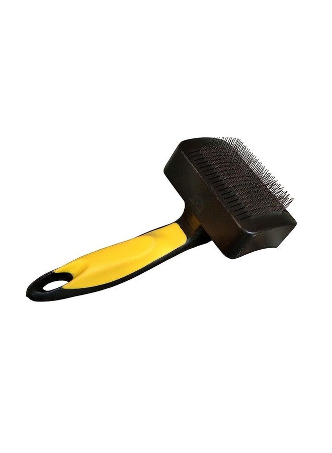 Pet Grooming Slicker Brush For Puppies, Dogs, And Cats - (Yellow Slicker) | Removes Loose Undercoat Mats And Tangled Hair | Massaging Tool For Long And Short Hair - Image 1