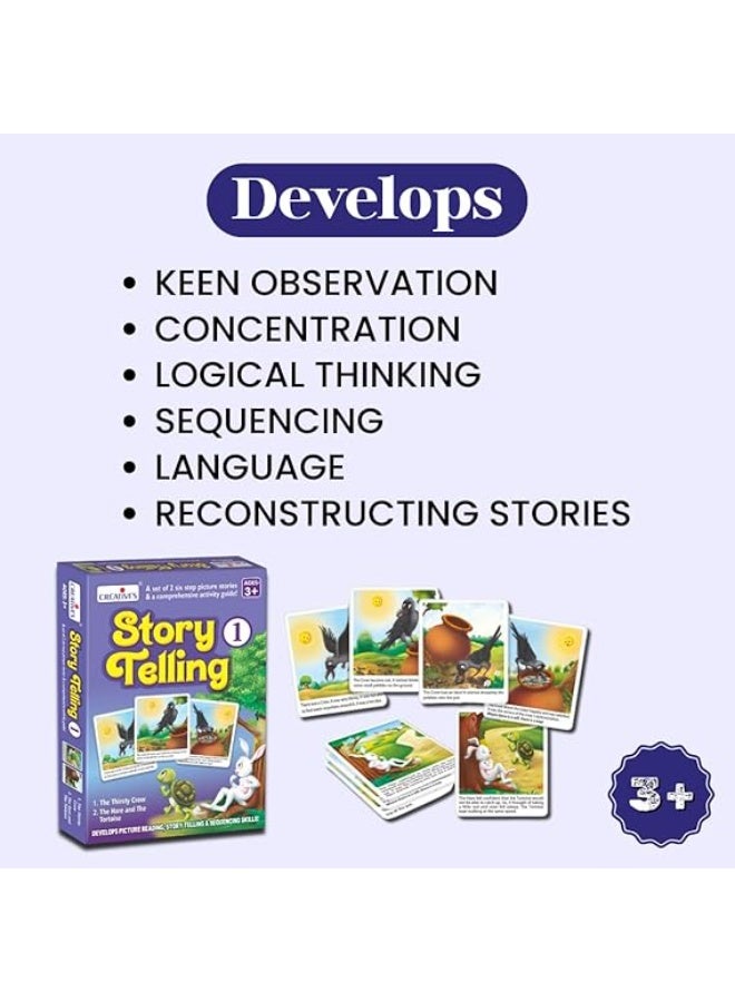 Creative's Creative’s Story Telling 1 – Picture Sequencing Skills for Kids | 2 Eight-Step Stories | Early Learning Educational Toy for Preschool, ESL & Speech Therapy | Ages 3+ - Image 1