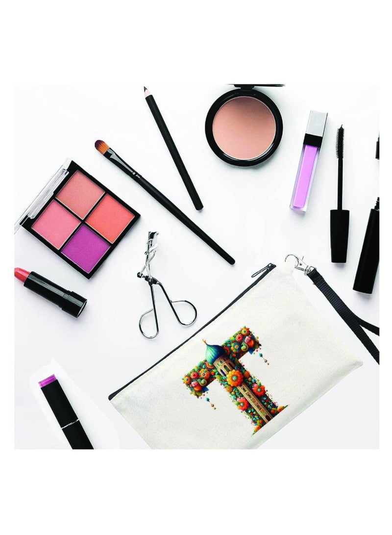 برينت شوب فور مي حقيبة مستحضرات التجميل الأولية ذات الحروف الأولى - حقيبة المكياج ذات الحروف الأولى - مثالية لتنظيم السفر - حقيبة مستحضرات التجميل للنساء - هدية لرمضان - حقيبة مكياج ذات تصميم أولي - Image 2