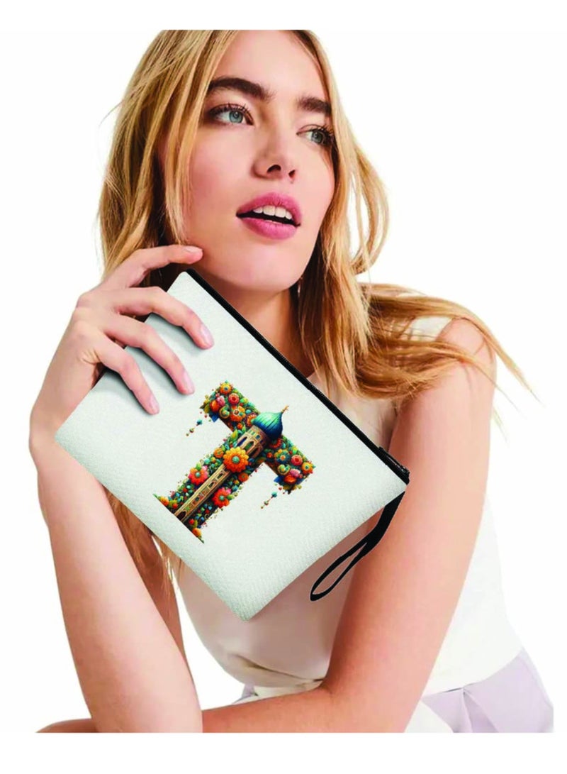 برينت شوب فور مي حقيبة مستحضرات التجميل الأولية ذات الحروف الأولى - حقيبة المكياج ذات الحروف الأولى - مثالية لتنظيم السفر - حقيبة مستحضرات التجميل للنساء - هدية لرمضان - حقيبة مكياج ذات تصميم أولي - Image 4