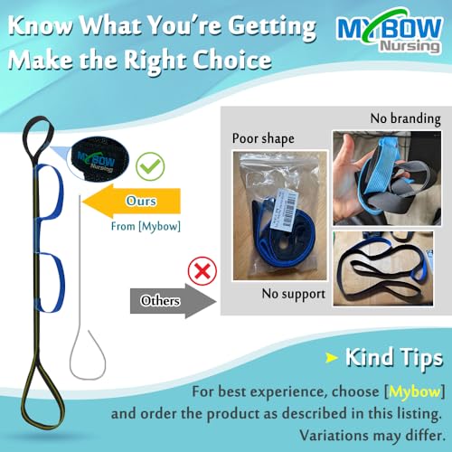 Mybow Leg Lifter Strap for After Knee Surgery Hip Replacement Recovery Kit Medical Leg Loop Lifter Pull Strap Lift Assist Rigid Foot Lifter for Disabled Elderly Adults Handicap Mobility Aids Portable Lifter - Image 2