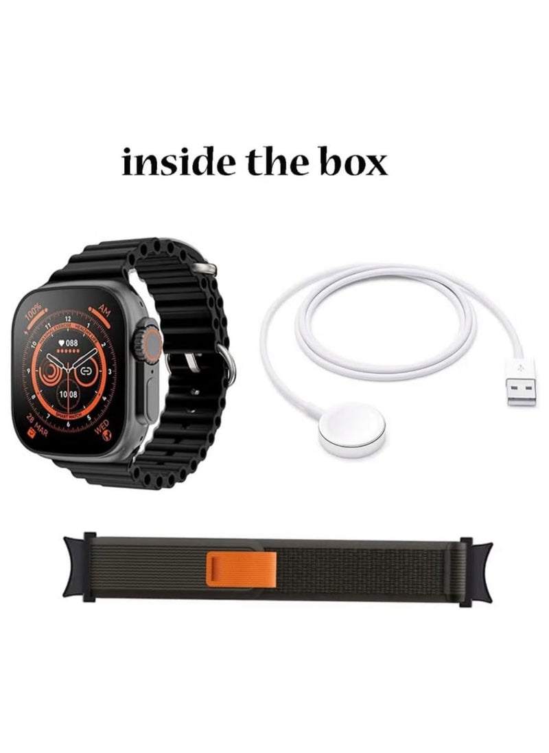 Multi Functional HK 11 Pro Max Ultra Smart Watch with 2 Pair Strap and Wireless Charger Black - pzsku/Z416060634761EA72F605Z/45/_/1726509573/256fed01-3c0c-4073-ada2-d454eb4e2990