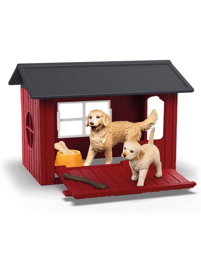 Schleich مجموعة ألعاب حظيرة الكلاب من فارم وورلد (19 × 7.01 × 15.01 سم، 9 قطع) - Image 1