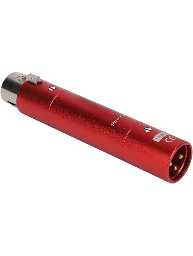 مكبر صوت ميكروفون مدمج مع تضخيم 28 ديسيبل، موصل XLR 3 دبوس للبث باللون الأحمر - Image 1