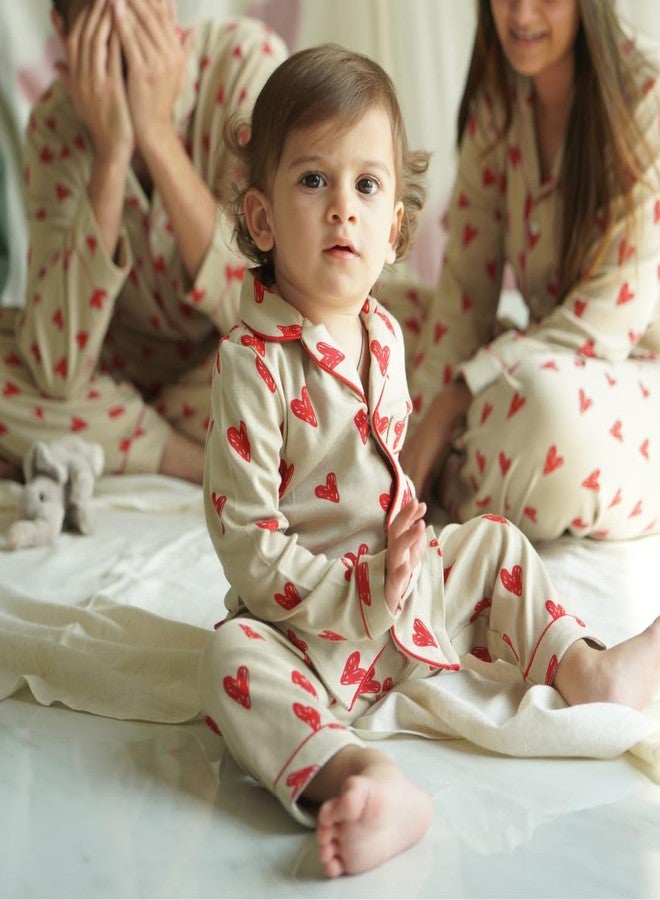 Cocoon Care Bamboo Cotton Printed Night Suit for Baby | Sleepwear for Babies | Pajama Set for Kids | Night wear for Baby | Bamboo Nightsuit | 3-4Y | Beige - Image 5