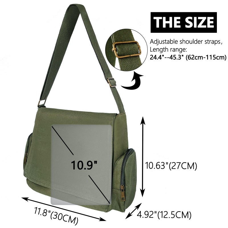 VODIU Personalized Pattern Messenger Bag Cute Canvas Crossbody Bags for Women/Men Shoulder Handbags Hobo Purses with Pockets - Image 4