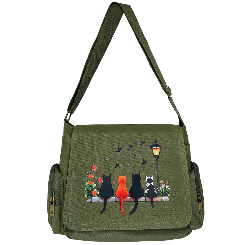 VODIU Personalized Pattern Messenger Bag Cute Canvas Crossbody Bags for Women/Men Shoulder Handbags Hobo Purses with Pockets - Image 1