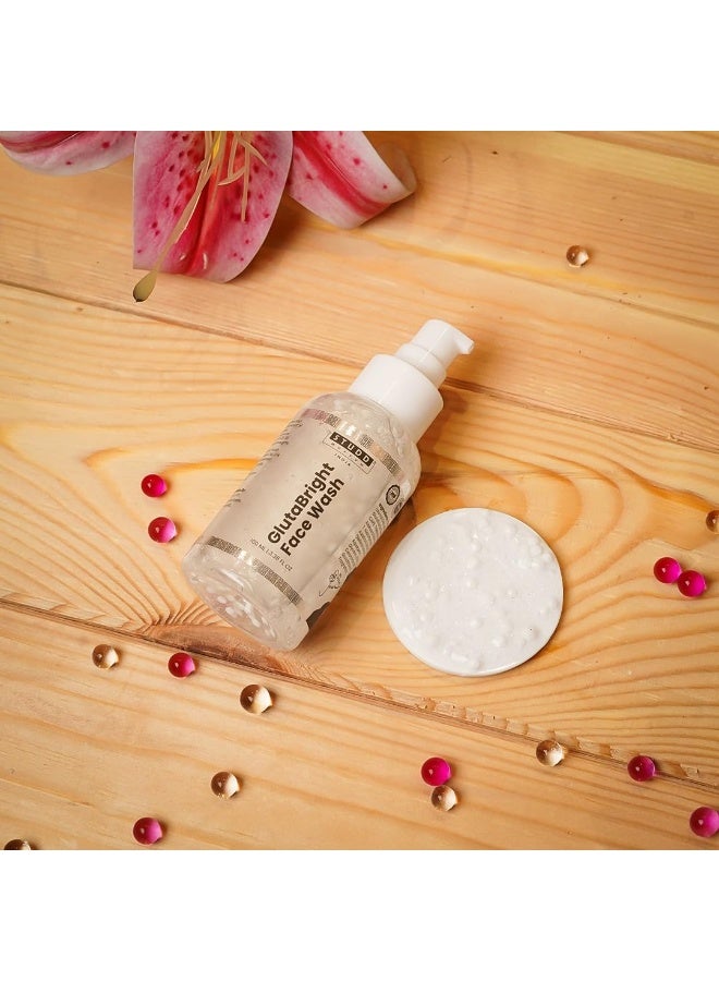 Studd Muffyn | GlutaBright Face Wash with Glutathione, Niacinamide & Aloe Vera | Brightening & Hydrating Cleanser | Helps Even Skin Tone & Control Oil | For All Skin Types | Daily Use | 100ml - Image 4
