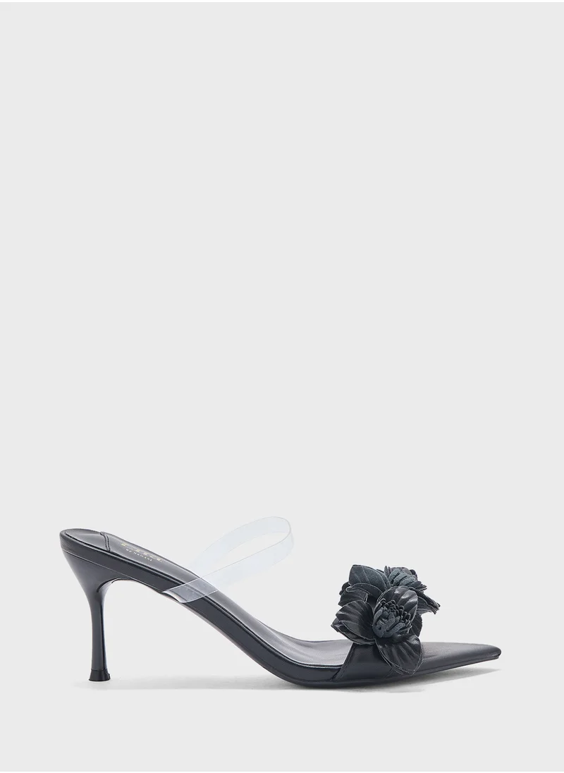 ايلا Floral Clear Strap Heel Sandal