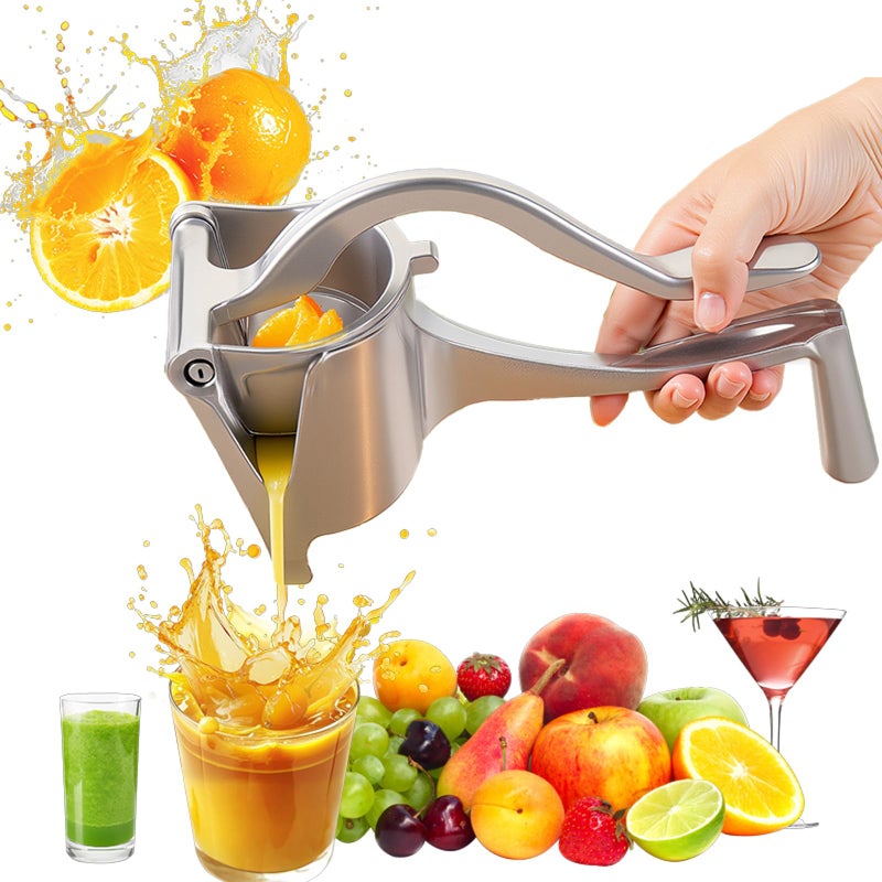 JASISS Juicer, Fresh Fruit Juice Extractor Aluminum Alloy, Juice Squeezer Handheld, manual juicer, Easy to Clean with 0.6L Capacity, Heavy Duty Single Press Lemon Squeezer for Lemon, Orange, Grape - Image 1