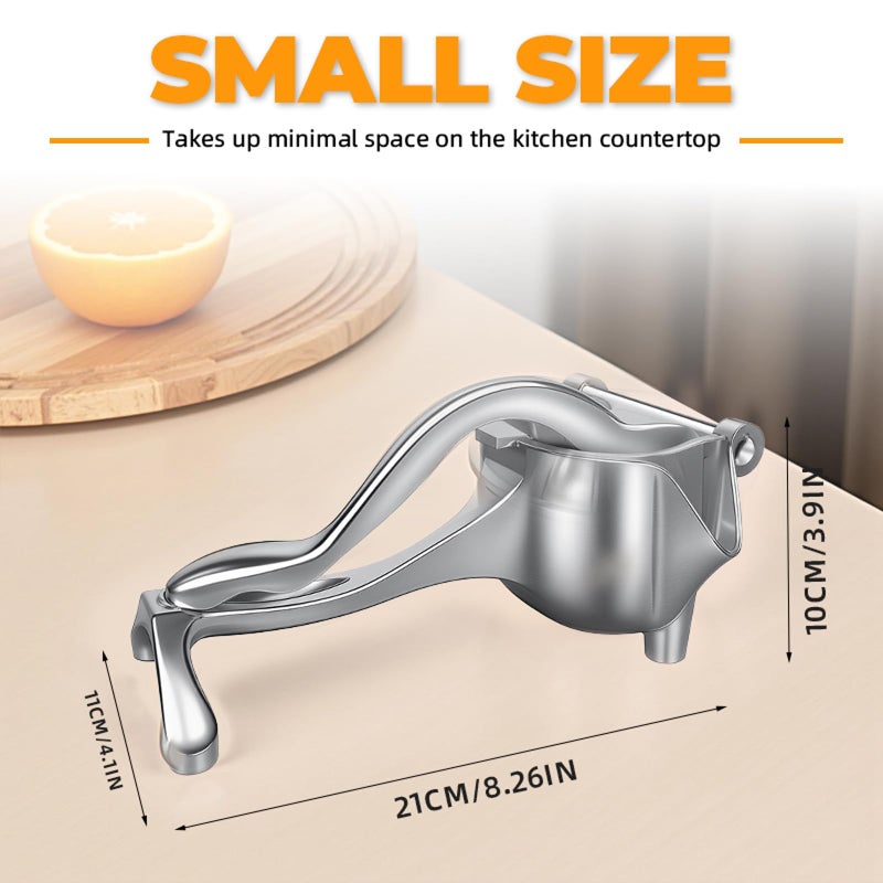JASISS Juicer, Fresh Fruit Juice Extractor Aluminum Alloy, Juice Squeezer Handheld, manual juicer, Easy to Clean with 0.6L Capacity, Heavy Duty Single Press Lemon Squeezer for Lemon, Orange, Grape - Image 2